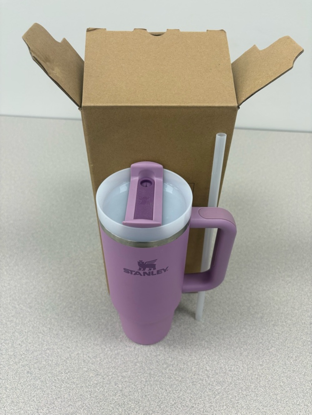 STANLEY Quencher H2.0 Purple Tumbler with Handle and Straw 30 oz | Flowstate .